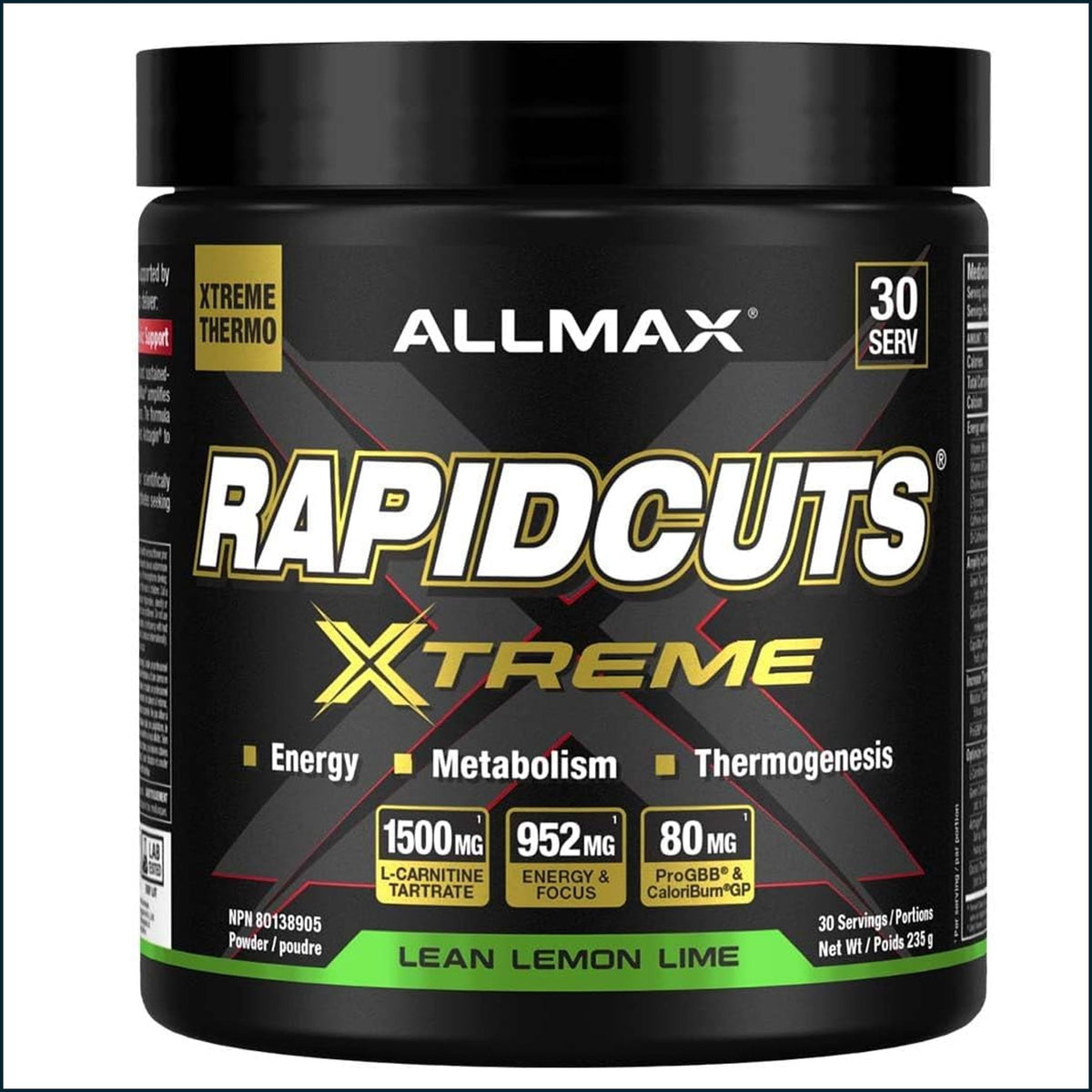 AllMax RapidCuts Extreme Powder, 30 Servings